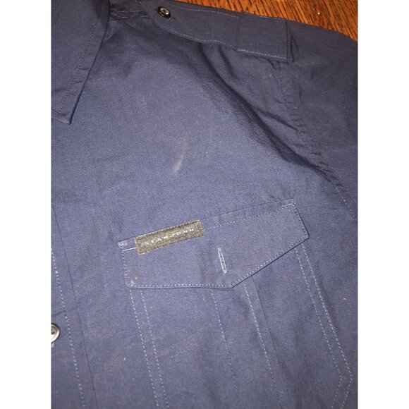 Sean John Men's Navy Short Sleeve Button-Up Shirt Size Medium - Picture 5 of 16